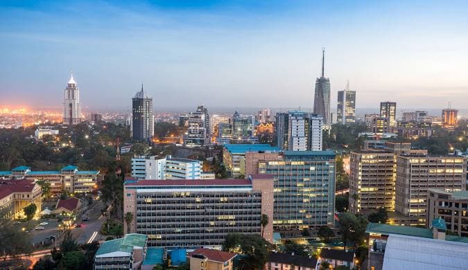 Vue du skyline de Nairobi